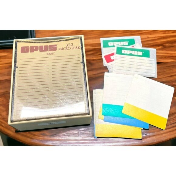 Vintage 80s Opus Floppy Micro Disk Plastic Storage Case Holds 10 3.5" Inch - Picture 1 of 11